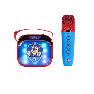 OKaraoke TL PAW PATROL CHASE POPSING LED LIGHT UP, brezžične, z mikrofonom
