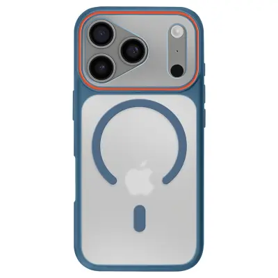 MagSafe ovitek za iPhone 17 Pro, dvomaterialna zaščita, trda hrbtna stran, Bleu foncé