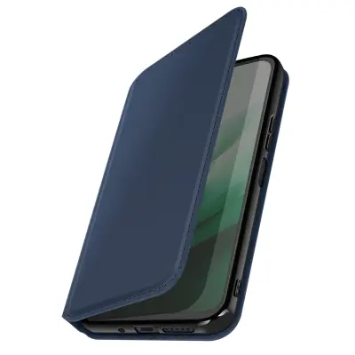 Etui za Xiaomi Redmi 15 5G serije Classic z držalom za kartice in video stojalom, Modra