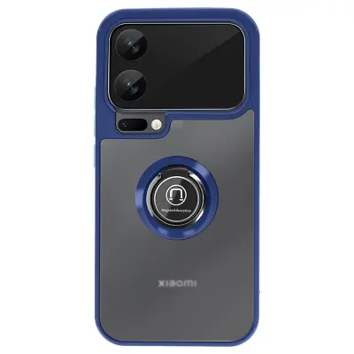 Ovitek za XiaomiOvitek za Xiaomi 17 Pro z obročnim stojalom in magnetnim nastavkom, Modra