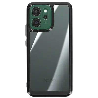 Ovitek za Oppo Reno 14F / 14 FS hibridne, ultra-odporne zasnove, Prozorno črna