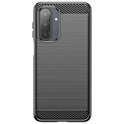 Ovitek za Galaxy A17 iz silikona z učinkom karbona in brušeno teksturo, Črna