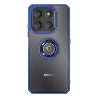 Ohišje za Honor 400 Smart z vrtljivim magnetnim obročem in matiranim zaključkom, Modra