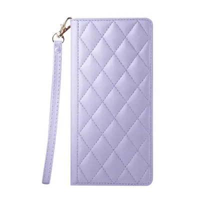 RFID denarnica ovitek za Galaxy S26 z video stojalom in snemljivim zapestnim trakom, Svetlo vijolična