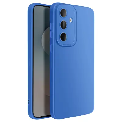 Silikonsko mehko ohišje za Galaxy S25 FE z ojačitvijo za blok kamere, Modra