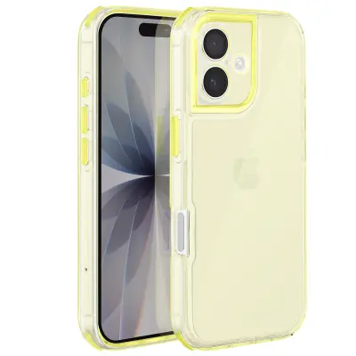 Ovitek za iPhone 17, ojačan, dvomaterialni, teksturiran, nedrseč, Rumena