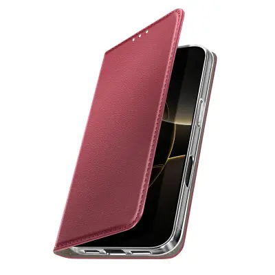 Folio etui za iPhone 17 Pro z držalom za kartice in funkcijo stojala za video, Bordeaux