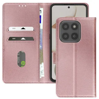 Denarnica za Honor 400 Smart Chesterfield z zrnatim vzorcem in funkcijo stojala, Roza