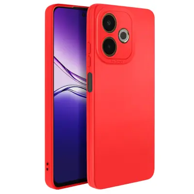Mehak silikonski ovitek za Oppo A5 Pro z ojačitvijo kamere, Rdeča