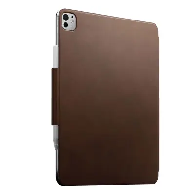 Nomad, Folio etui za iPad Pro 13" (M4/M5) iz usnja s stojalom, Rjava