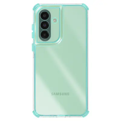 Ovitek za Galaxy A36, ojačan, dvomaterialna zasnova, teksturiran, nedrseč, Turkizna
