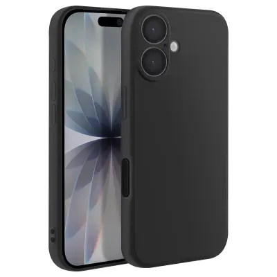 Ovitek za iPhone 17 iz Mehkega Silikona, Proti Prstnim Odtisom, Ultra Tanek, Črna