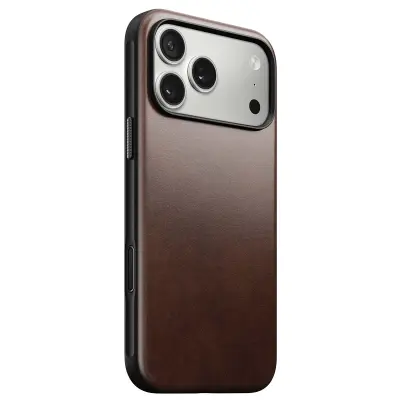 Nomad, Ovitek za iPhone 17 Pro Max MagSafe iz usnja Horween, odporen na udarce, Temno rjava