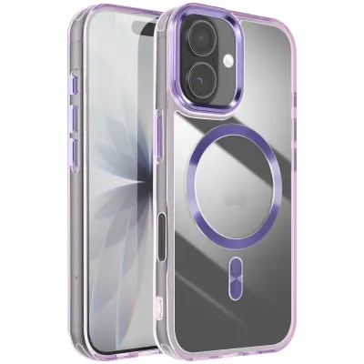 Ovitek za iPhone 17, kolekcija Crystal Color, združljiv z MagSafe, Vijolična