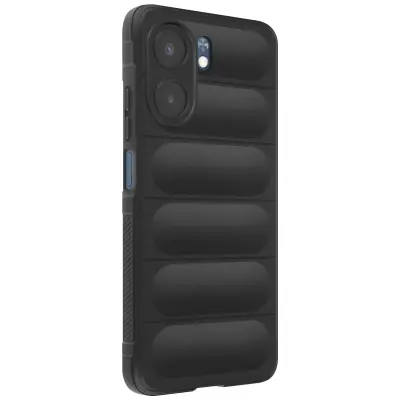 Mehak silikonski ovitek za Oppo A5x z ojačitvijo kamere, Črna