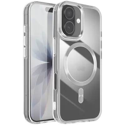 Ovitek za iPhone 17, kolekcija Crystal Color, združljiv z MagSafe, Srebrna