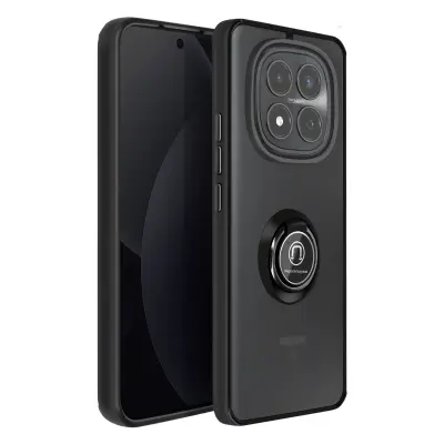 Ovitek za Redmi Note 15 Pro 4G z magnetnim obročem mat površina, Črna