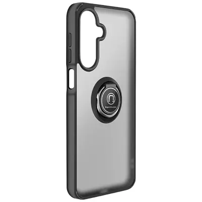 Ovitek za Galaxy A17 z obročastim stojalom in magnetno pritrditvijo, Črna