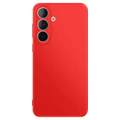 Silikonsko ohišje Soft-Touch za Galaxy S25 FE serije Fast Cover, Rdeča