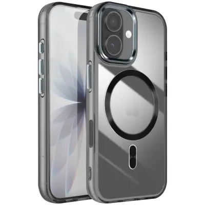 Ovitek za iPhone 17, kolekcija Crystal Color, združljiv z MagSafe, Črna