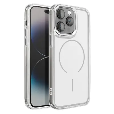 Ohišje MagSafe za iPhone 14 Pro Max dvomaterialna ultra ojačana zaščita, Bela