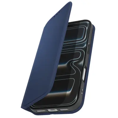 Folio etui za iPhone 17 Pro z držalom za kartice in funkcijo stojala, Modra noč