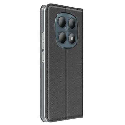 Etui za Redmi Note 15 5G z rebrastim videzom, držalom za kartice in funkcijo stojala, Črna