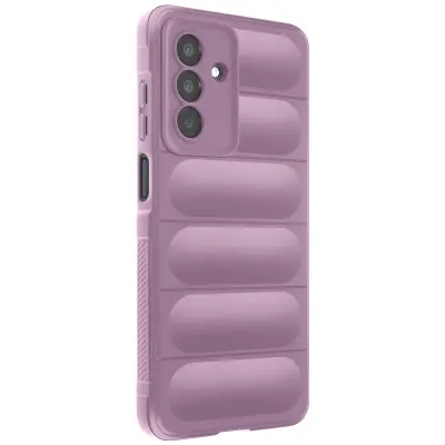 Silikonski ovitek za Samsung Galaxy A17 z reliefnim teksturiranim dizajnom Soft-Touch, Roza