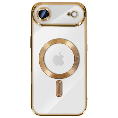 Ovitek za iPhone Air, združljiv z MagSafe, s kromiranim robom, Zlata