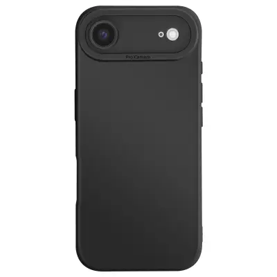 Ovitek za iPhone Air iz mehkega silikona z ojačitvijo bloka kamere, Črna