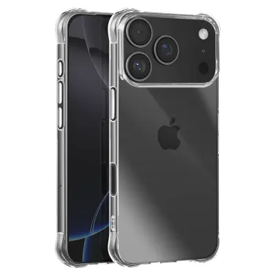 Ovitek za iPhone 17 Pro Max, zaščita pred udarci z ojačanimi vogali, Prozorno