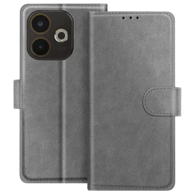 Denarnica za Oppo A5 Pro serije Chesterfield s funkcijo stojala, Siva