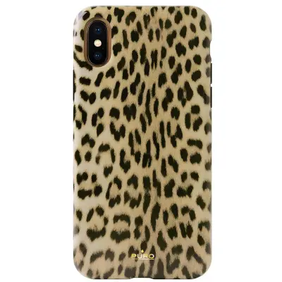 PURO, Ovitek za Apple iPhone XS Max serije Glam Leopard, eleganten in odporen, Bež