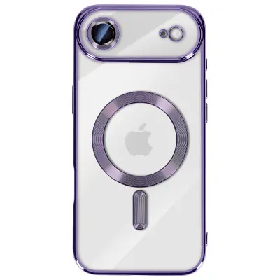 Ovitek za iPhone Air, združljiv z MagSafe, s kromiranim robom, Vijolična