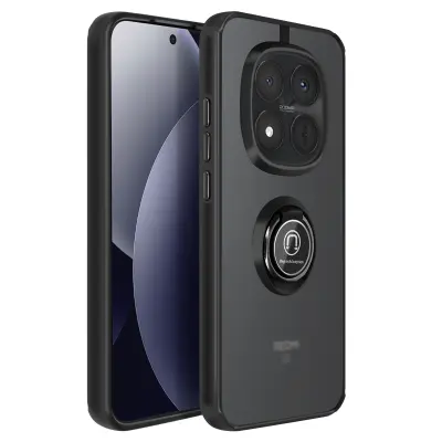 Ovitek za Redmi Note 15 Pro Plus z magnetnim obročem in mat zaključkom, Črna