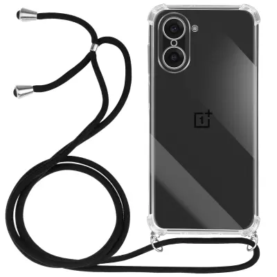 Ovitek z vrvico za OnePlus Nord CE5 iz silikona z ojačanimi vogali, Prozorno