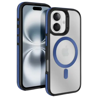 Ovitek za iPhone 16 serije NEO, združljiv z MagSafe, z ojačanimi vogali, Modra