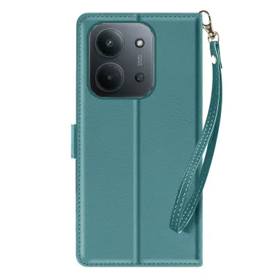 Denarnica za Xiaomi Redmi 15C Magnetna z vrvico in stojalom, Turkizna