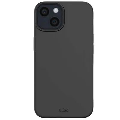 PURO, MagSafe ovitek za iPhone 14 Plus, model Icon, antimikrobni silikonski, Črna