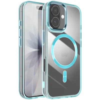 Ovitek za iPhone 17, kolekcija Crystal Color, združljiv z MagSafe, Turkizna