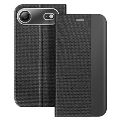 Torbica za iPhone Air serije Sensitive s funkcijo stojala iz blaga, Črna