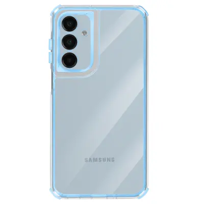 Ovitek za Galaxy A16, ojačan, dvomaterialna zasnova, teksturiran, nedrseč, Svetlo modra