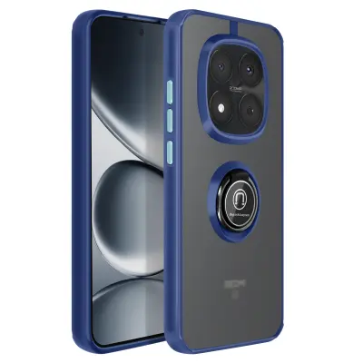 Ovitek za Redmi Note 15 Pro 5G z magnetnim obročem in mat zaključkom, Modra
