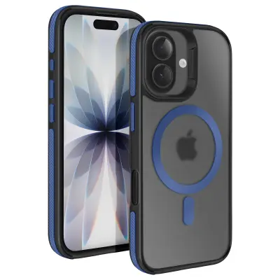 Ovitek za iPhone 17 serije NEO, združljiv z MagSafe, z ojačanimi vogali, Modra