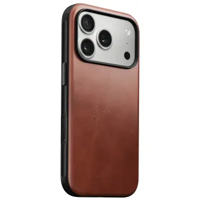 Nomad, Ovitek za iPhone 17 Pro MagSafe iz usnja Horween, odporen na udarce, Rjava