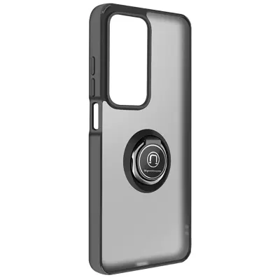 Ovitek za Oppo A5 z obročastim stojalom in magnetno pritrditvijo, Črna