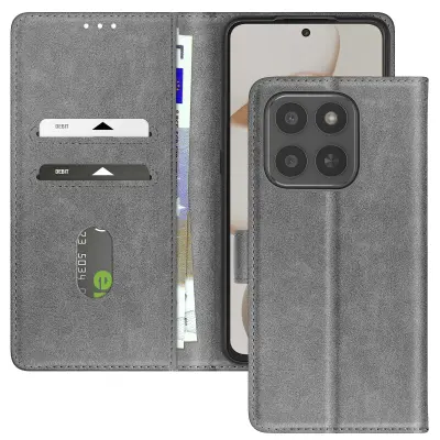 Denarnica za Honor 400 Smart Chesterfield z zrnatim vzorcem in funkcijo stojala, Siva