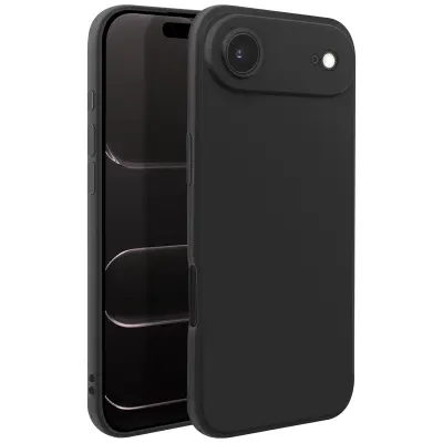 Ovitek za iPhone 17 Air iz Mehkega Silikona, Proti Prstnim Odtisom, Ultra Tanek, Črna