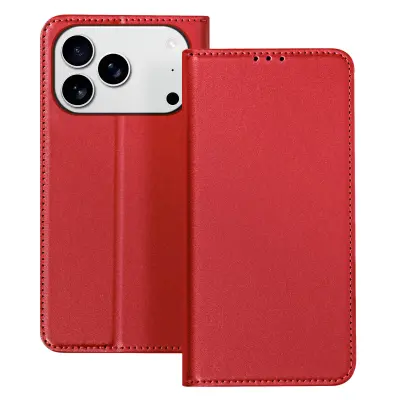 Folio etui za iPhone 17 Pro Max z držali za kartice in funkcijo stojala, Rdeča