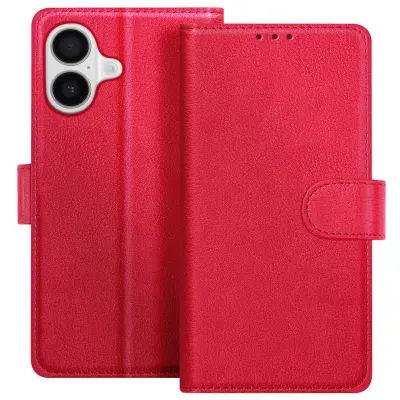 Denarnica za iPhone 17 serije Chesterfield s funkcijo stojala, Rdeča